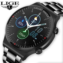 LIGE 2021 New Smart Watch Men Bluetooth Call IP67 Waterproof Real-time Heart Rate Monitoring Men's Watches Fashion Smartwatch