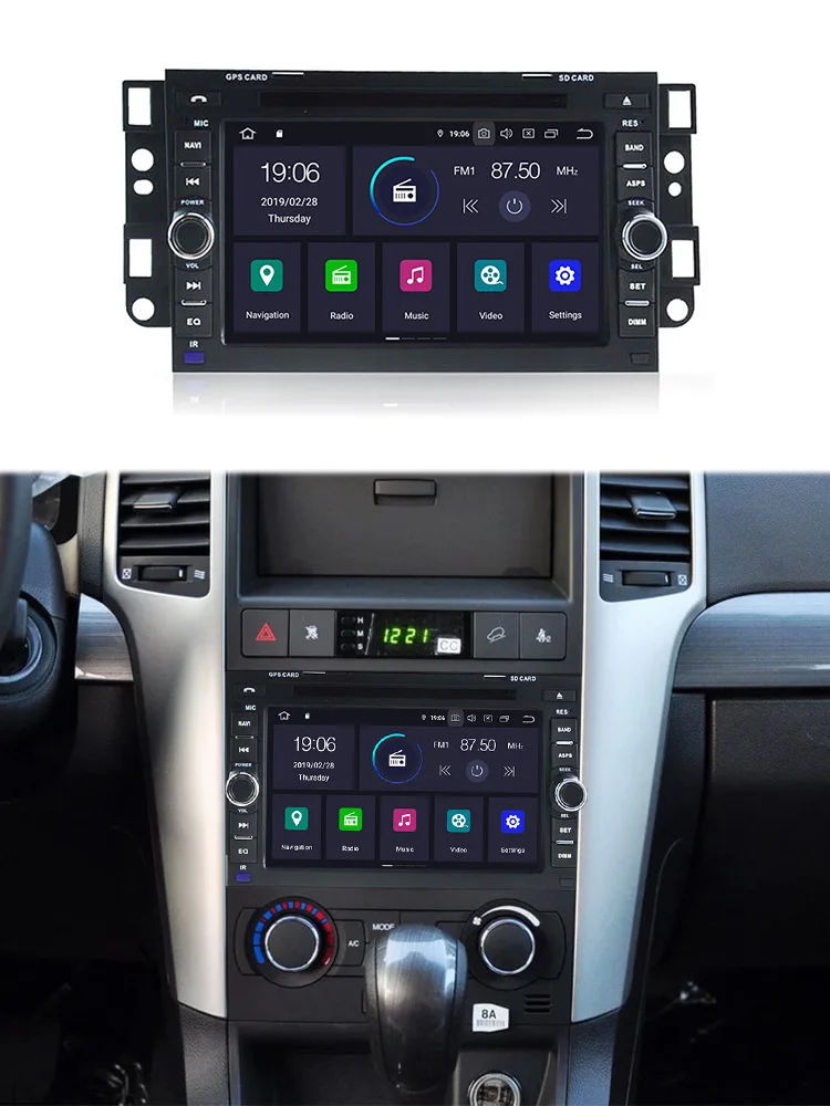 2din 4+64G Android 9.0 Car radio dvd palyer GPS Navigation For Chevrolet Captiva Aveo Epica Spark Optra Tosca Kalos Matiz Lova