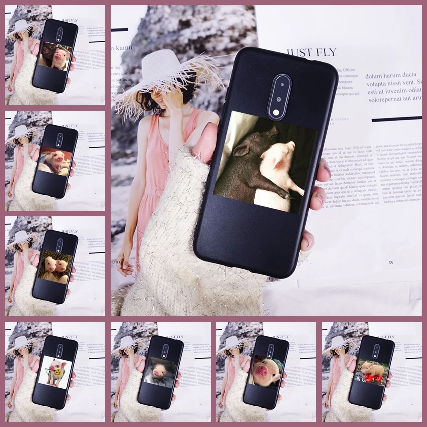 Case For OnePlus 3 3T 5 5T 6 6T 7 Pro Cute Pig Kawaii Animal Funny Cover One Plus Phone Cases | Мобильные телефоны и