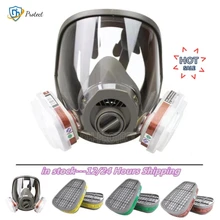 Masque à gaz 3/15/17 en 1, respirateur à 3 interfaces 6800, filtre facial complet anti poussière, 6001/6002/6004 5N11, peinture en aérosol de soudage, Pesticide 