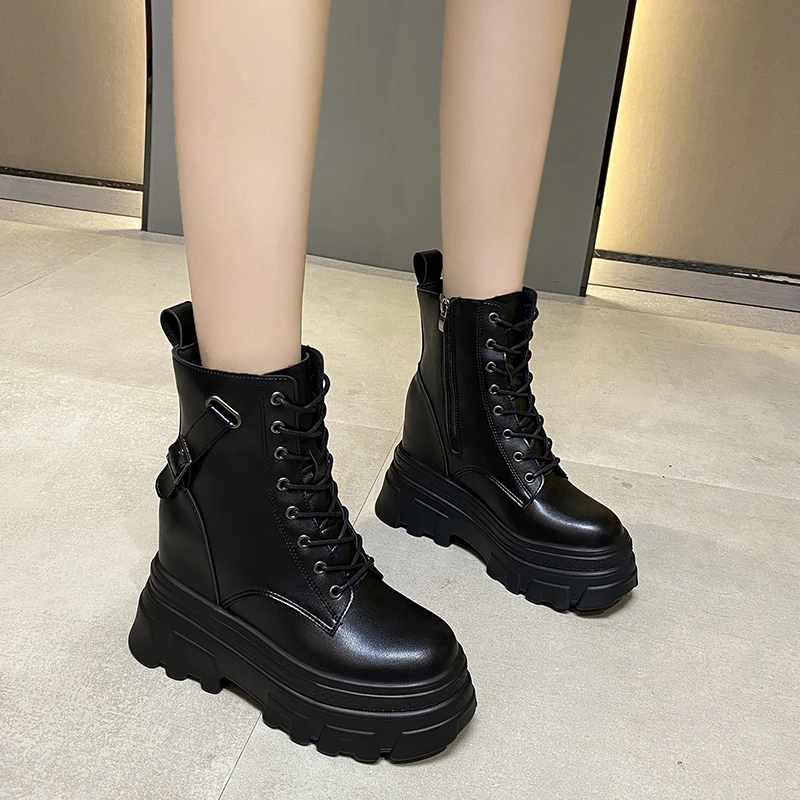 Botas de plataforma para mujer, botines sexys de elevación interna Punk  gótico, antideslizantes para caminar al aire libre, alta calidad|Botas  hasta el tobillo| - AliExpress