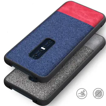 

Luxury Canvas Cloth Phone Cover For Vivo V17 pro Slim Soft TPU Edge Stitching Cloth Back Case For vivo v15 x27 pro Coque