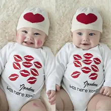  Pudcoco Baby Boys Jumpsuit 3-18M Toddler Newborn Long Sleeve Cotton One Piece Romper Lips Printed Jumpsuits Clothes Outfits 