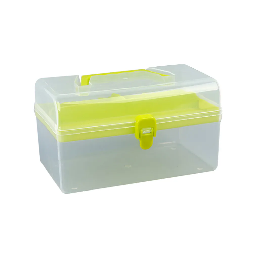 1 шт. ящик для хранения инструмента прозрачная пластиковая Многофункциональная портативная коробка для хранения с ручкой ящик для хранения дома игрушки ящик для хранения коробка экономии места - Цвет: 5