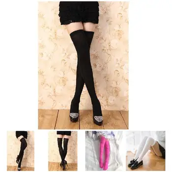 

Fashion Women Over Knees Long Socks Non-slip Solid Color Thigh High Boot Sock School Students Girl Stockings H66