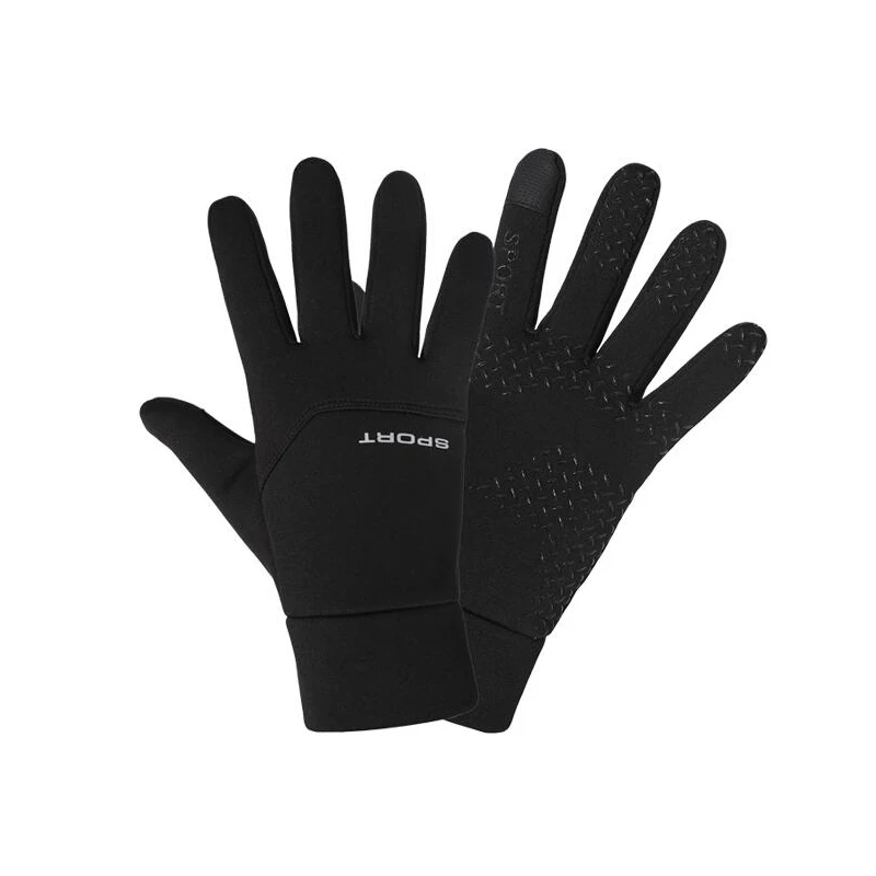 Уличные спортивные зимние Термические перчатки сенсорные текстовые перчатки для вождения противоскользящие велосипедные перчатки теплые флисовые перчатки для мужчин и женщин