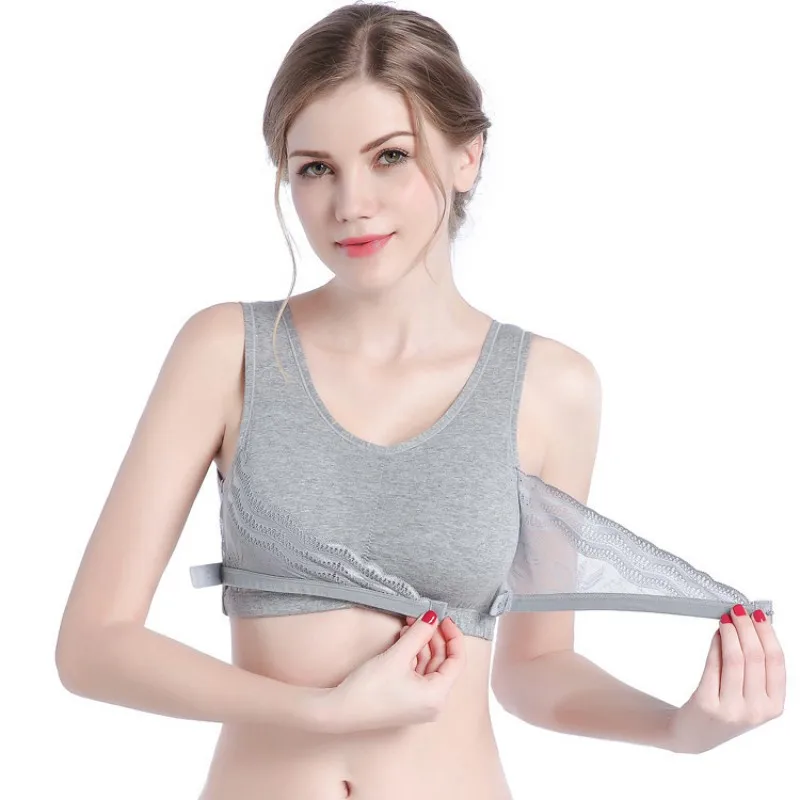 

Women Wireless Push up Bras Sexy Lingerie Sexy Underwear Lace Bra Cross Front Buckle