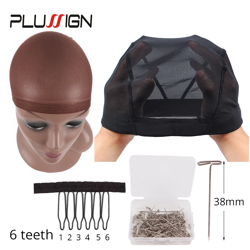 Plussign 10Pcs Wig Making Kit Training Mannequin Head Canvas Block