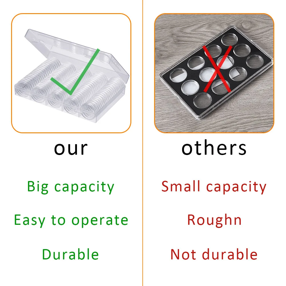 Ясно Монет Банка протектор чехол коллекция монет 100 шт. прозрачный ящик для