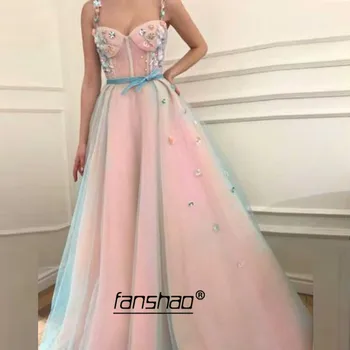 

Pink Spaghetti Straps Evening Dresses Lace Simple Special Occasion Islamic Dubai Saudi Arabic Long Evening Gown Prom Dress