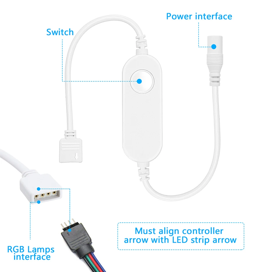 Tuya WiFi Smart LED Control ler 4 контактный RGB светодиодный светильник 5 24 В дистанционное