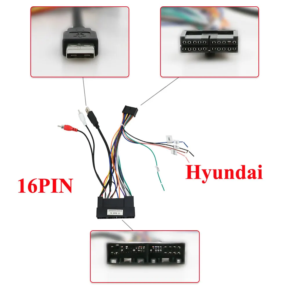 16 PIN автомобиля ISO радио провода жгута проводов адаптер для hyundai стерео радио провод приемника жгута кабеля