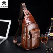 BULLCAPTAIN кожаная мужская сумка-мессенджер, мужская сумка через плечо, повседневная сумка-мессенджер, модная сумка, Мужская нагрудная сумка, дорожная сумка