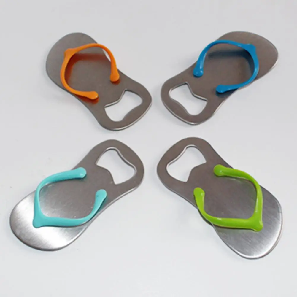 

new fashion Slipper shape 4 colors Personality Stainless Steel Slipper Shape Cap Beer Wine Bottle Opener Kitchen Bar Tool Decor