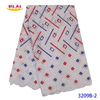 

2020 Latest African Milk Silk Lace Water Soluble Chemical Lace Fabric High Quality African Dry Lace For Evening Dress NA3209B-2
