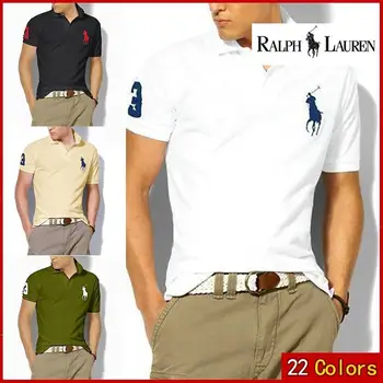 

Man Polo Shirt Brand Mens Casual Deer Embroidery Polo shirt Men Short Sleeve High Quantity Polo Men 075