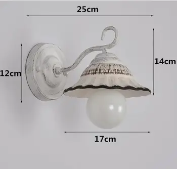 

Sale Vintage American minimalist ceramic led wall lamps creative white E27 wall lights for balcony bedroom aisle Reataurant
