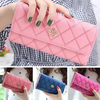 

Women Lady Clutch Leather Wallet Long Card Holder Phone Bag Case Purse Handbag Multi-Function Coin Purses Smart Bag