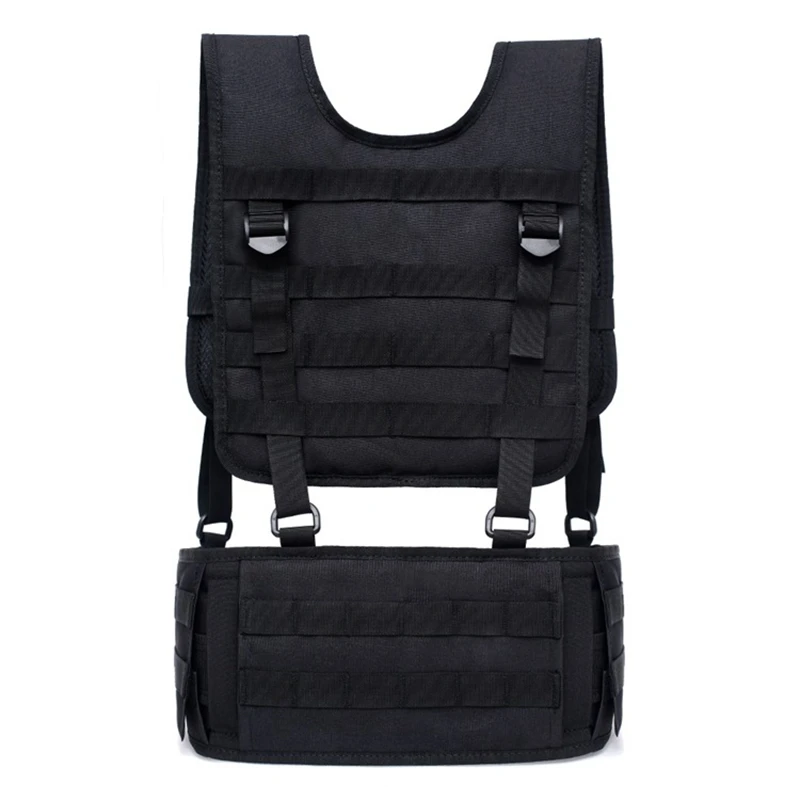 Black Тактический Жилет Molle, уличный охотничий жилет, армейский комбинированный ремень, многофункциональный легкий CS штурмовой боевой военный снаряжение - Цвет: Black