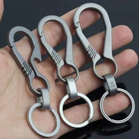 High-End Titanium Keychain Luxury Men Car Key Chain Key Ring Ultra Lightweight EDC Carabiner Holder The Best Gift For Men 2