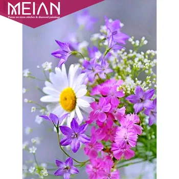 

Meian Flower 5D DIY Diamond Embroidery Paintings Flowers daisy Home Decoration Full Drill Picture Handcraft Kits cross-stitch