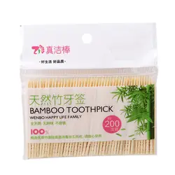 200 шт./пакет одноразовый деревянный Tandenstokers стоматологический зубочистка из натурального бамбука для дома ресторана зубочистки