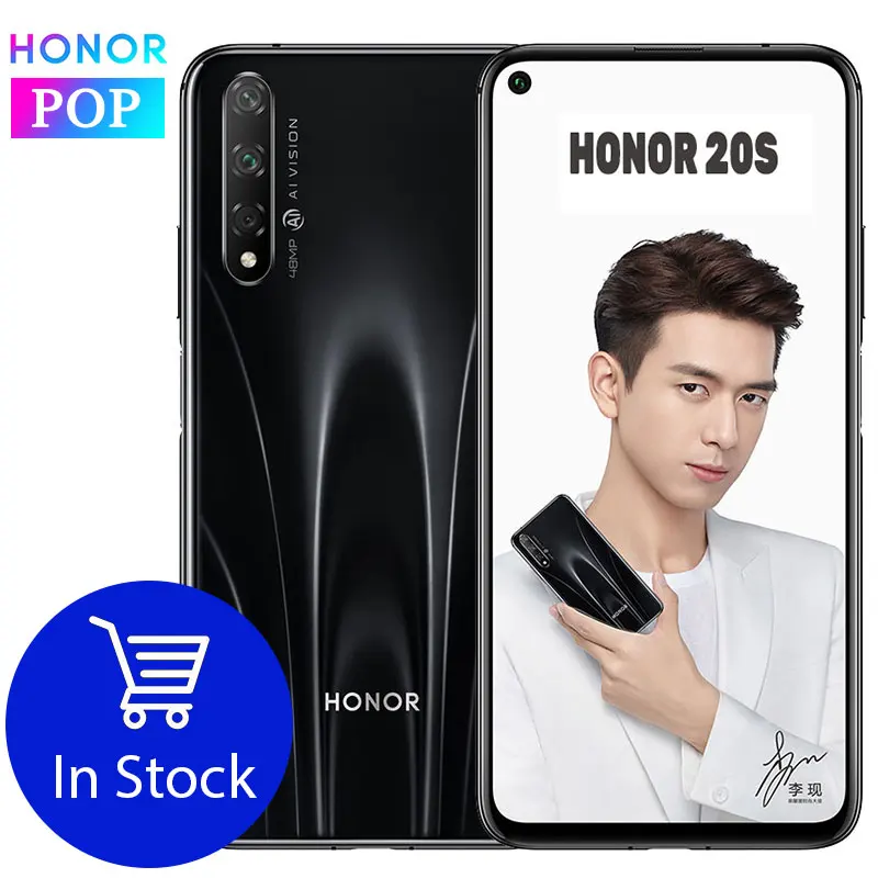 Мобильный телефон HONOR 20 S экран 6 26 дюйма Восьмиядерный процессор Android 9 0 сканер