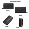 MVA Clutch Male Men's Wallet Genuine Leather Double Zipper Men's Clutch Bags purse for men Passport/Phone Wallets for credit car 4