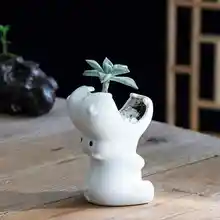 Flower Pot European Elephant Ceramic Flower Pot Balcony Desktop Pot Decoration Creative Succulent Planter Home Decoration