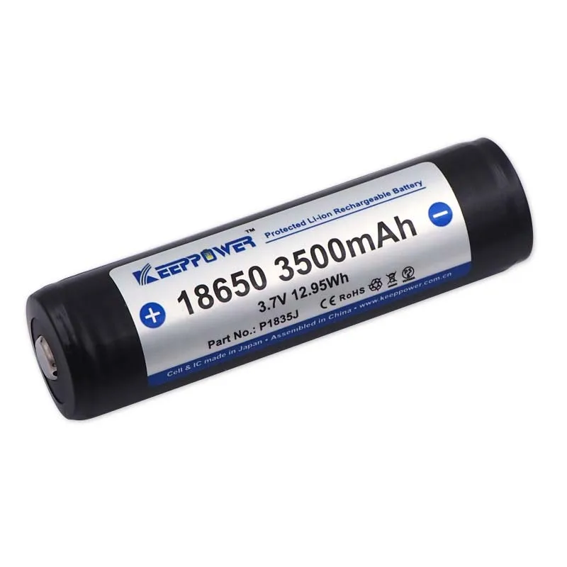 18650 3.7V 3500mAh Rechargeable Lithium ion Battery with Protected PCB rechargeable lithium battery