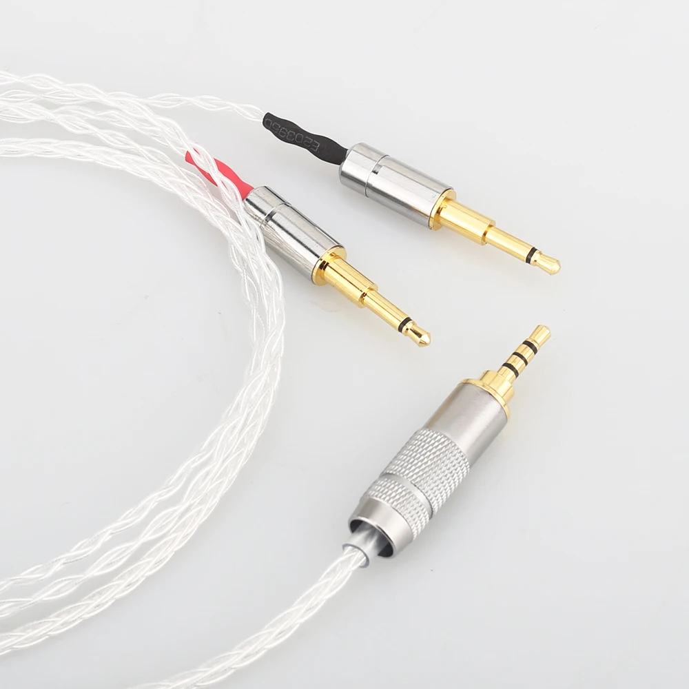 Audiocrast 2 5mm 8core Silver Plated Headphone Upgrade Cable for HE1000 HE400S HE560 Oppo PM 1 PM 2