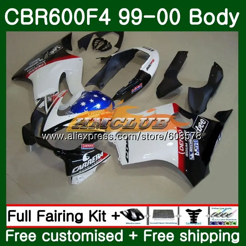 Средства ухода за кожей для HONDA CBR 600F4 CBR600 F 4 CBR 600 F4 1999 2000 69CL. 32 белого и черного цвета 600CC CBR600F4 CBR 600 FS CBR600 F4 99 00 обтекатели - Цвет: No. 1