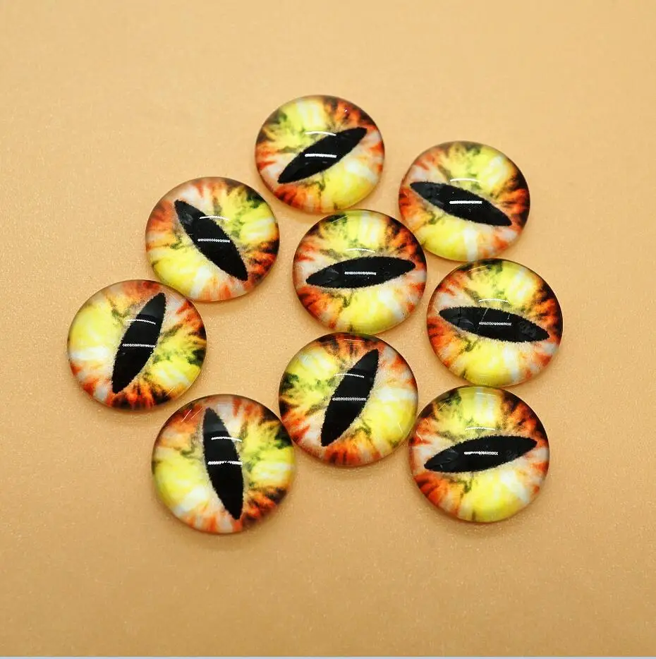 3000-913 10pcs 8MM10MM12MM микс круглые зрачки глаза Дракона фото кабошоны для изготовления браслета ожерелье булавки брошь ремесло поставки - Цвет: 3000-913 10pcs