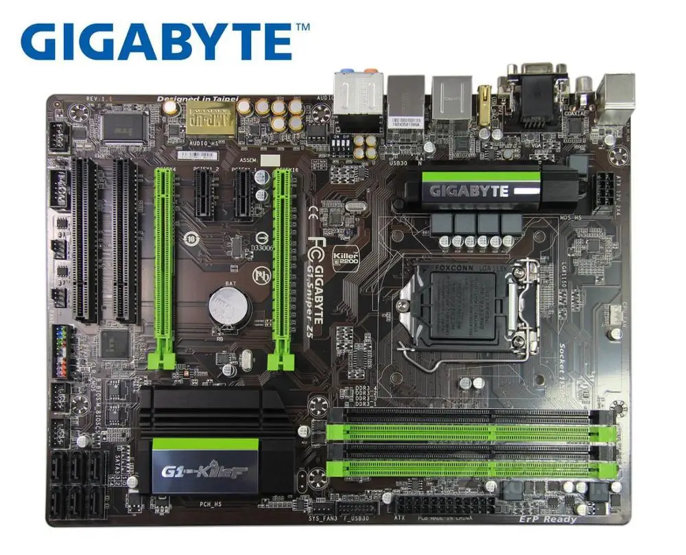 Оригинальная настольная Материнская плата Gigabyte G1.Sniper Z5 DDR3 LGA 1150 I3 I5 I7 USB2.0 USB3.0 б/у