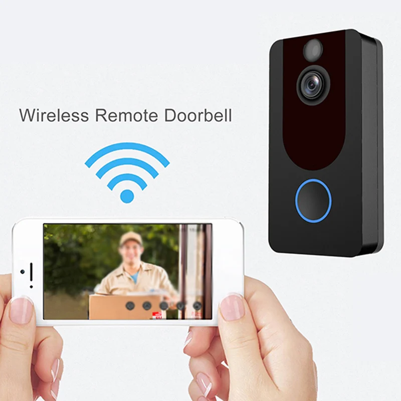 Умный беспроводной wifi-звонок двусторонний видеодомофон запись домашней безопасности звонок