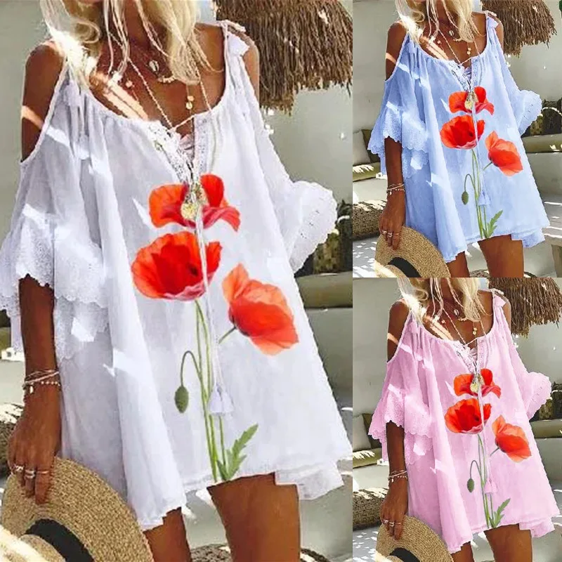 Новинка лета 2021 модное женское повседневное однотонное платье с цветочным