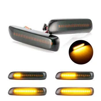 

2pcs Dynamic LED Side Marker Lights 12V Flowing Turn Signal Light Side Repeater Lamp Panel Lamp For BMW E46 Limo Coupe Compact