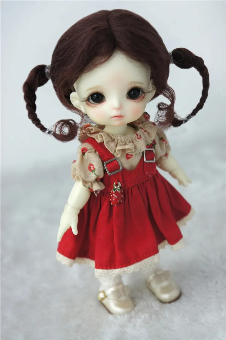 JD556 1/8 милый мохеровый парик BJD для куклы 5 6 дюймов мягкая кукла волосы в двух