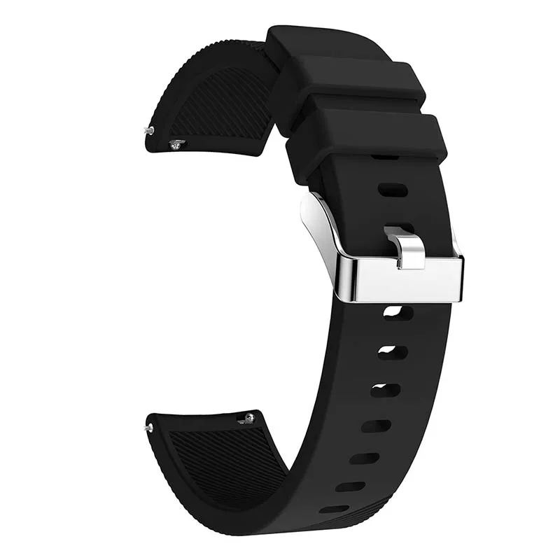 Для Xiaomi Huami Amazfit GTS силиконовый ремешок на запястье Замена для samsung Galaxy watch 42 мм gear sport/s2 Смарт-часы полосы - Цвет: Black