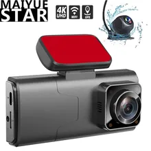 4 Inch 4K Ultra HD Car DVR Front 2160P Rear 1080P Dual Lens Dash Cam WIFI GPS WDR Sony IMX415 Night Vision Surveillance Camera