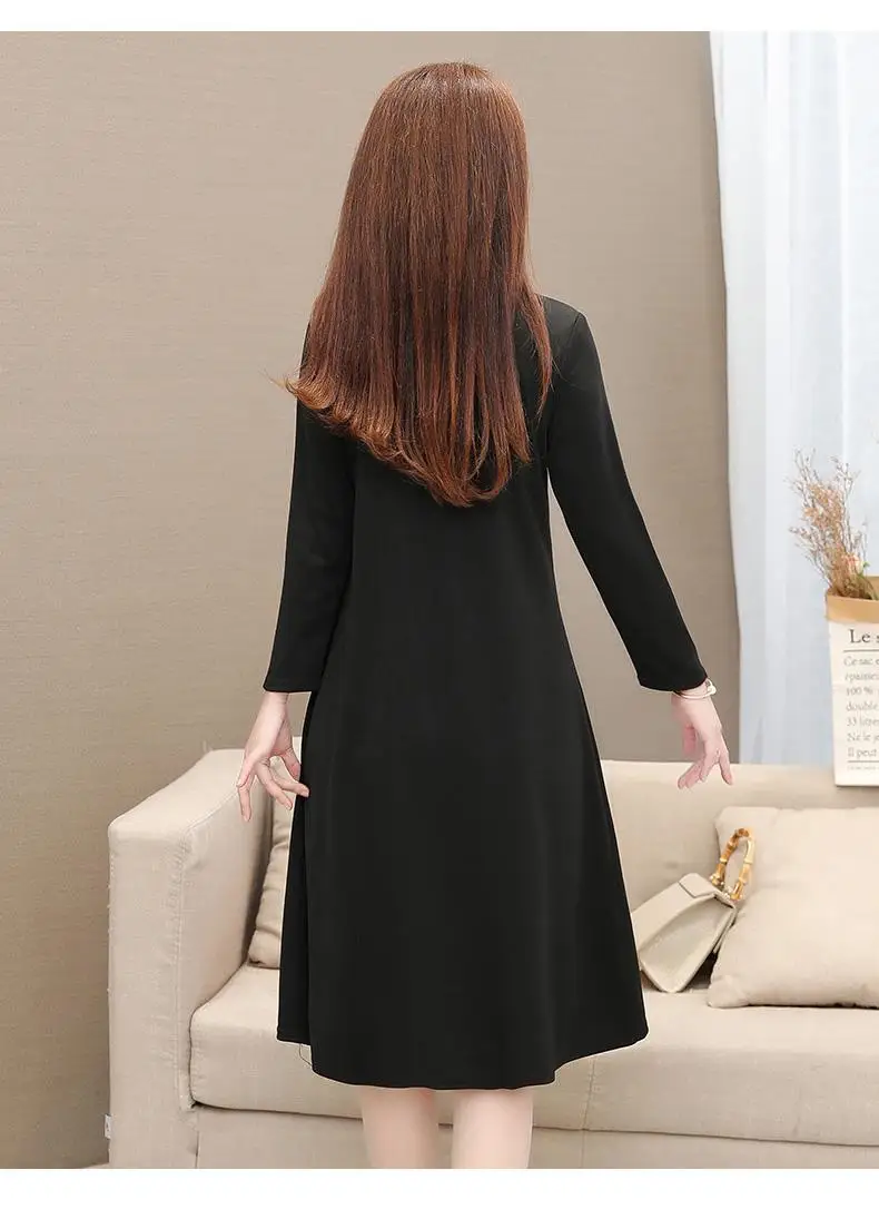 Сексуальные зимние женские платья размера плюс, 6XL, элегантное платье с рукавом до локтя большого размера, осенняя Женская офисная одежда, элегантные платья