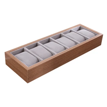 

Pillow Style Jewelry Watch Bracelet Display Tray Box Necklace Earring Container Boxes Case Jewelry Organizer Gift 6 Slots