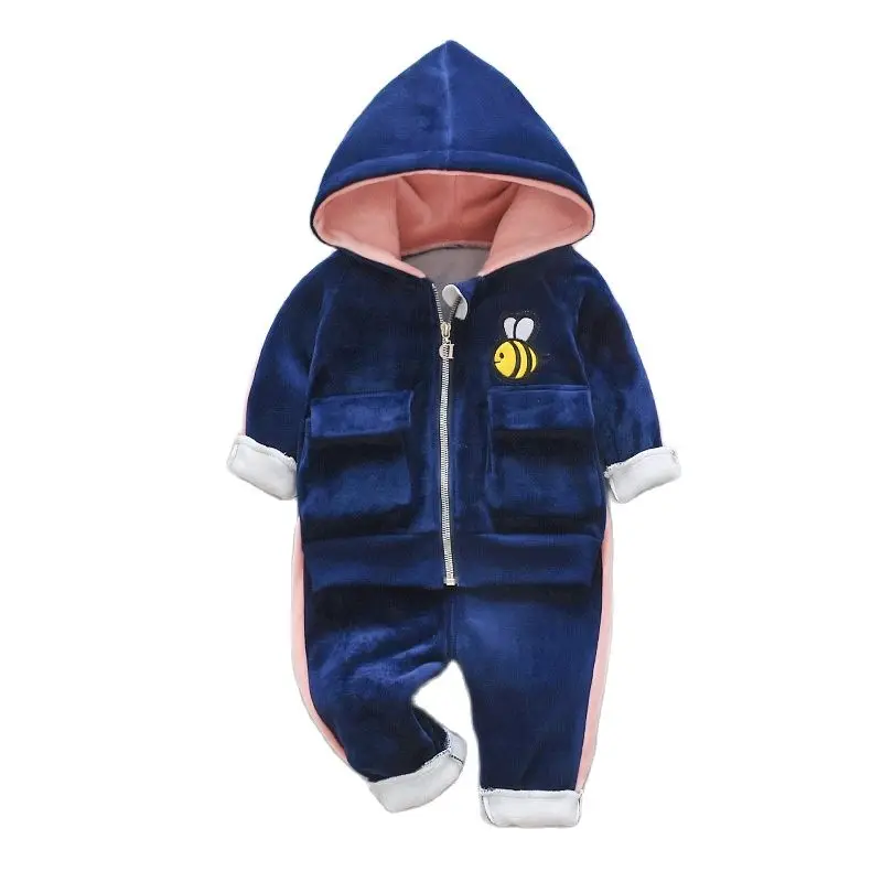 Winter Baby Boys Girls Clothing Set Cartoon Toddler Warm Hooded Coats Pants Suit Kids Thick Tracksuit Clothes Set