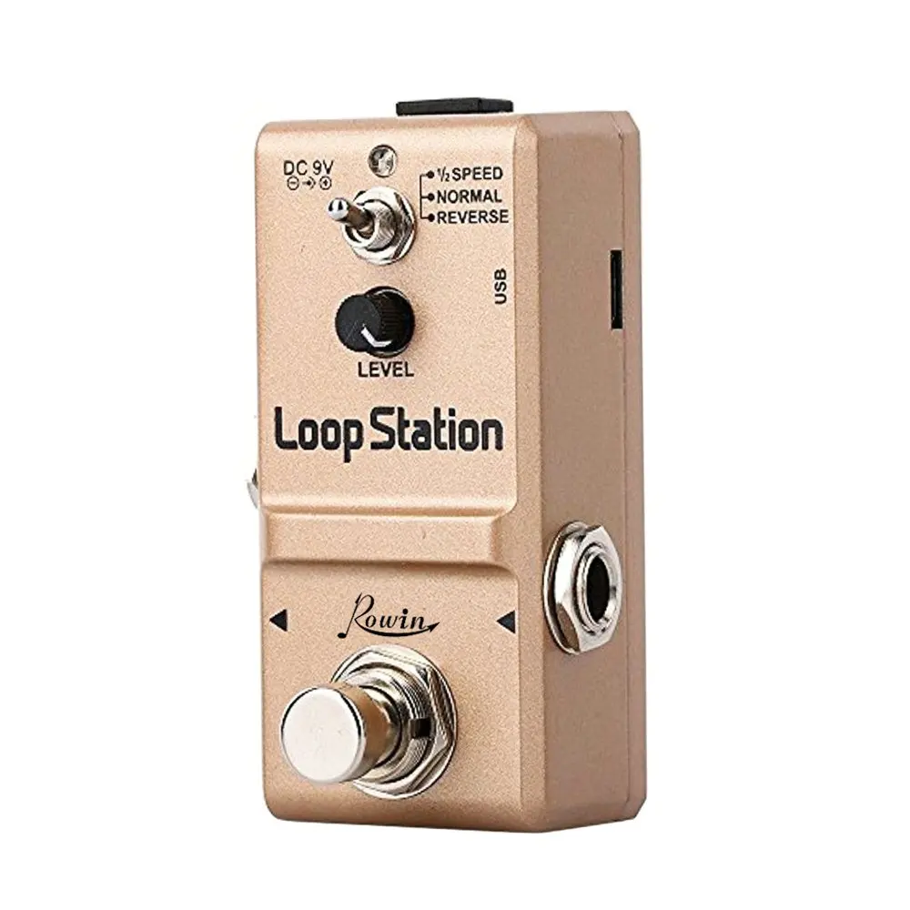 

Rowin Loop Station Looper Effects Pedal Unlimited Overdubs 10 Minutes of Looping, 1/2 time, Reverse High Quality Guitar Pedal