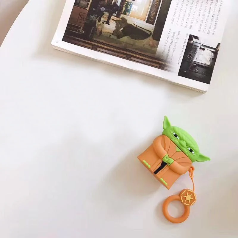Силиконовый чехол для Airpods Air Pods Star Wars Master Yoda защитная сумка-чехол Защита от потери Fundas аксессуары