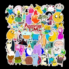 50Pcs Cartoon Adventure Time Waterproof Girl Stickers Skateboard Suitcase Guitar Graffiti DIY Sticker Children Classic Toy