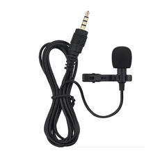 Microphone à collier de cravate 3.5mm, 1 pièce, Clip de support 1.5m pour téléphone portable parlant en conférence