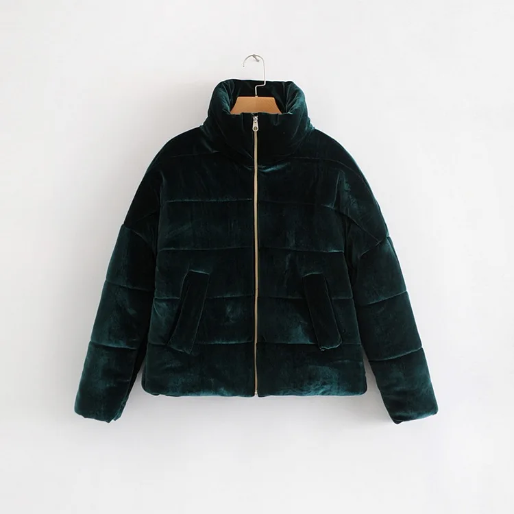 

D22-2923 Europe And America Fashion Velvet Large Size Dress Thick Warm Cotton Coat Jacket AliExpress
