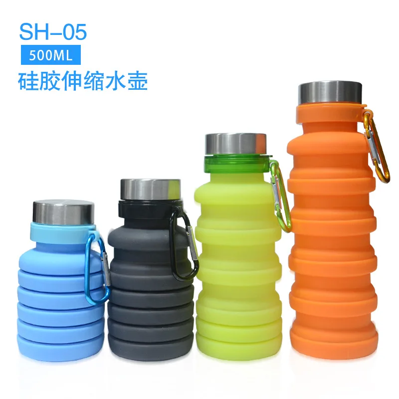 

Silicone Folding Kettle Food Grade Silicone Water Bottle Travel Portable Folding Bottle Travel Silicone Folding Kettle