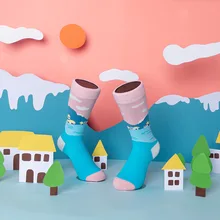 Дизайн носков с рисунками из мультфильмов на осень и зиму 200 носки из чесаного хлопка женские носки